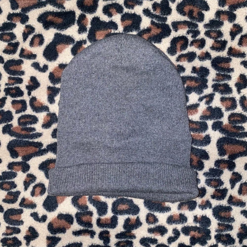 grey fold over beanie